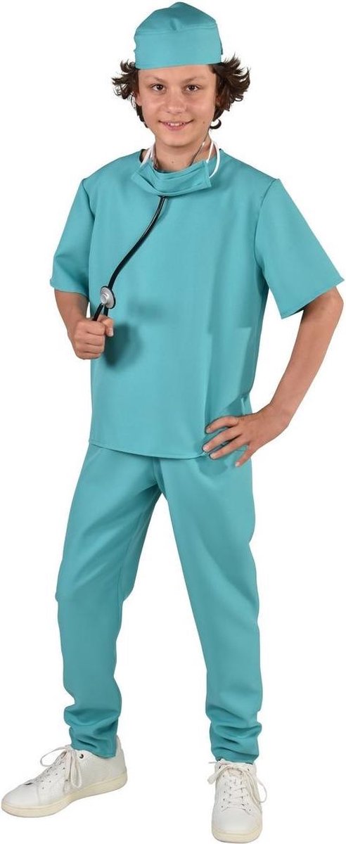 Dokter & Tandarts Kostuum | Chirurg Operatiezaal Hospitaal Kind Kostuum | Maat 152-164 | Carnaval kostuum | Verkleedkleding